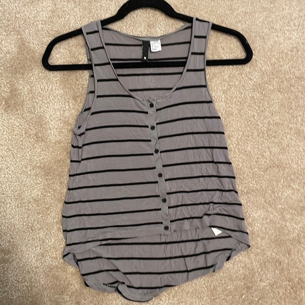 H&M - Grey and Black Tank Top